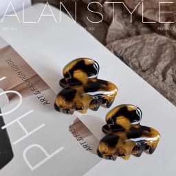 2Pcs/set Sweet Small Acetate Hair Claws Clips for Women&Girl Barrettes Crab Clamp Ponytail Hairpin Fashion Accessories