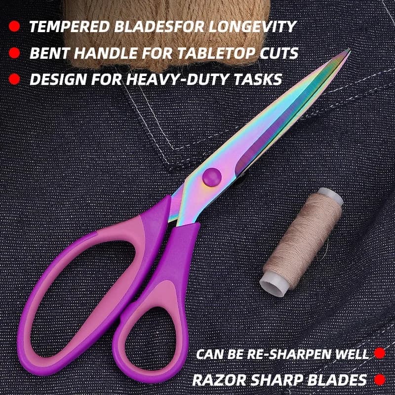 Titanium Craft Scissors Office Tailor Scissors Color Titanium Plated Handmade Scissors Household Sewing Scissors 8/7/5 Inches