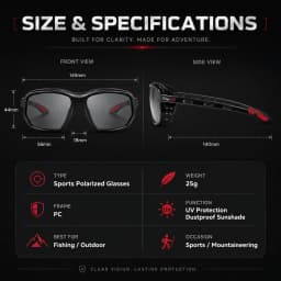 Fishing Polarized Sunglasses Men Women Anti Impact Safety Glasses Foam Pad Hook Protection UV400 Sports Driving Fishing Eyewear