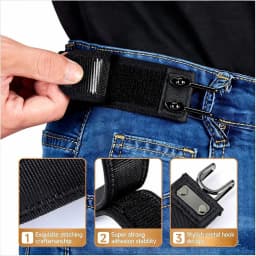 Adjustable Buckleless Belt for Men Hook Elastic Waist Buckle Free Waist Belt Tactical Casual No Buckle Invisible Belts Men Gift