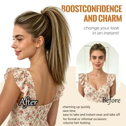 Synthetic Straight Waterfall Claw Clip Ponytail Hair Extensions,Half Up Half Down Hairstyle Available,Ideal for Women's Daily