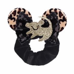 Cute Mouse Ears Velvet Scrunchies Hairband Women Elastic Ponytail Holder Girls Sequin Bow 2023 Kids Party DIY Hair Accessories