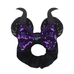 Cute Mouse Ears Velvet Scrunchies Hairband Women Elastic Ponytail Holder Girls Sequin Bow 2023 Kids Party DIY Hair Accessories