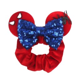 Cute Mouse Ears Velvet Scrunchies Hairband Women Elastic Ponytail Holder Girls Sequin Bow 2023 Kids Party DIY Hair Accessories