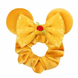 Cute Mouse Ears Velvet Scrunchies Hairband Women Elastic Ponytail Holder Girls Sequin Bow 2023 Kids Party DIY Hair Accessories