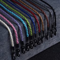 1pc Women Men Glasses Leather Rope Chain Woven Glasses Lace Up Outdoor Sports Non-slip Glasses Accessorie(11 Colors for Choose)