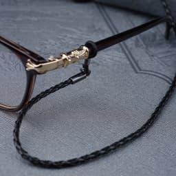 1pc Women Men Glasses Leather Rope Chain Woven Glasses Lace Up Outdoor Sports Non-slip Glasses Accessorie(11 Colors for Choose)