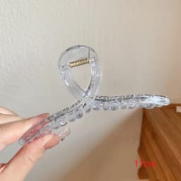 Plastic Transparent Large Size Hair Claw Fashion Ladies Hair Clips Women Hair Accessories Headwear Ponytail Hairpins Headwear