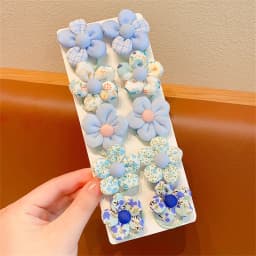 10pcs Mini Flower Shaped Hair Ties Rope Set Baby Girls Colorful Elastic Ponytail Holders Rubber Band Children Sweet Headwear