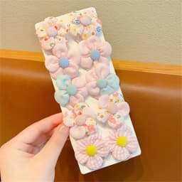10pcs Mini Flower Shaped Hair Ties Rope Set Baby Girls Colorful Elastic Ponytail Holders Rubber Band Children Sweet Headwear