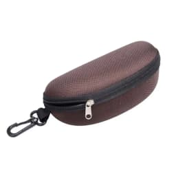 1pc Portable Sunglasses Case Protector Oxford Cloth Hard EVA Zippered Eyeglasses Case with Carabiner Unisex Eyewear Accessories