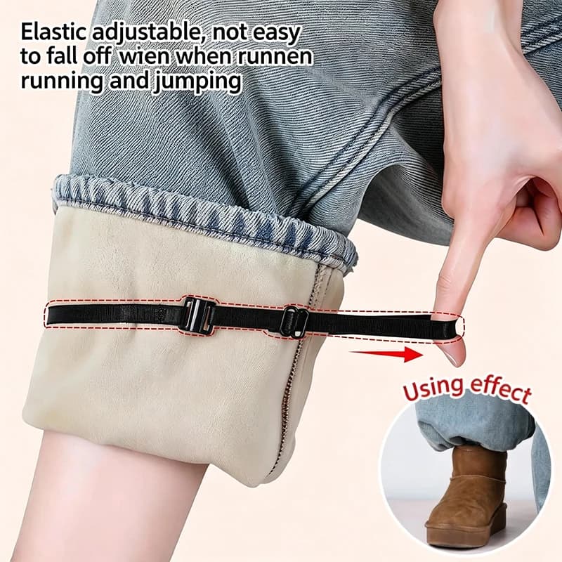 2/4Pcs Invisible Leg Shortening Straps,Adjustable No-Sew Hidden Non-slip Pants Edge Bands, Anti-drag Pants Hem Fixing Device