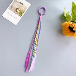 1 PCS Lovely Girls Braided Wig Ponytail Headband Rubber Hair Bands Kids Hair Accessories Hair Ornament