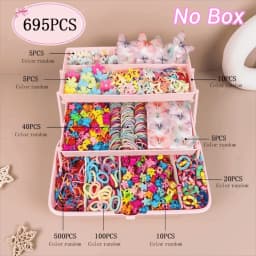 Bow High Elastic Hair Accessories Set No Hurt Hair Colorful Girls Hair Bands Kids Hair Accessories Princess Gift Set