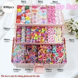 Bow High Elastic Hair Accessories Set No Hurt Hair Colorful Girls Hair Bands Kids Hair Accessories Princess Gift Set