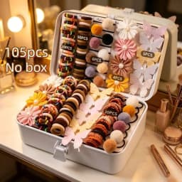Bow High Elastic Hair Accessories Set No Hurt Hair Colorful Girls Hair Bands Kids Hair Accessories Princess Gift Set