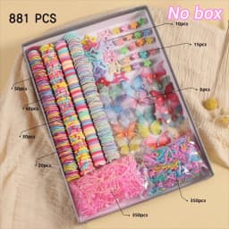 Bow High Elastic Hair Accessories Set No Hurt Hair Colorful Girls Hair Bands Kids Hair Accessories Princess Gift Set