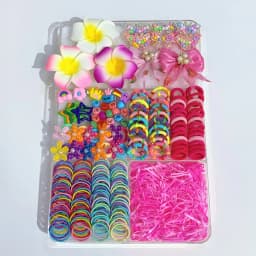 Bow High Elastic Hair Accessories Set No Hurt Hair Colorful Girls Hair Bands Kids Hair Accessories Princess Gift Set