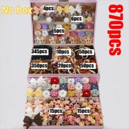 Bow High Elastic Hair Accessories Set No Hurt Hair Colorful Girls Hair Bands Kids Hair Accessories Princess Gift Set