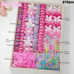 Bow High Elastic Hair Accessories Set No Hurt Hair Colorful Girls Hair Bands Kids Hair Accessories Princess Gift Set