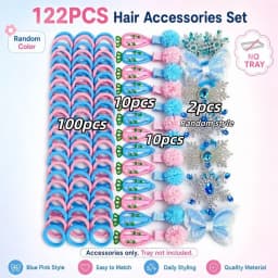 Bow High Elastic Hair Accessories Set No Hurt Hair Colorful Girls Hair Bands Kids Hair Accessories Princess Gift Set