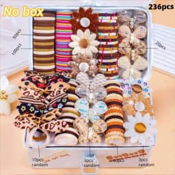 Bow High Elastic Hair Accessories Set No Hurt Hair Colorful Girls Hair Bands Kids Hair Accessories Princess Gift Set