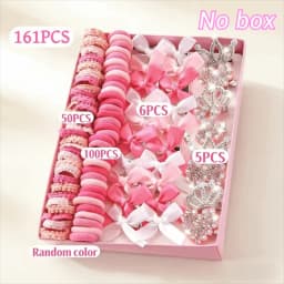 Bow High Elastic Hair Accessories Set No Hurt Hair Colorful Girls Hair Bands Kids Hair Accessories Princess Gift Set