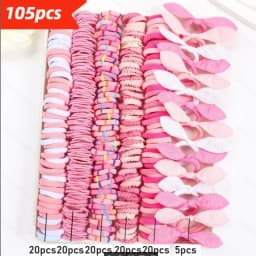 Bow High Elastic Hair Accessories Set No Hurt Hair Colorful Girls Hair Bands Kids Hair Accessories Princess Gift Set