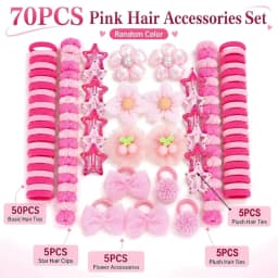 Bow High Elastic Hair Accessories Set No Hurt Hair Colorful Girls Hair Bands Kids Hair Accessories Princess Gift Set