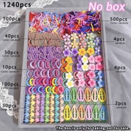 Bow High Elastic Hair Accessories Set No Hurt Hair Colorful Girls Hair Bands Kids Hair Accessories Princess Gift Set