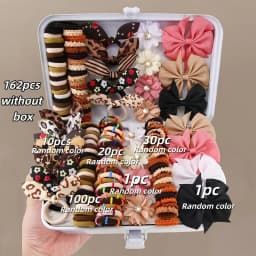 Bow High Elastic Hair Accessories Set No Hurt Hair Colorful Girls Hair Bands Kids Hair Accessories Princess Gift Set