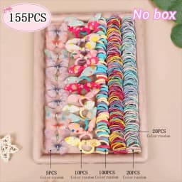 Bow High Elastic Hair Accessories Set No Hurt Hair Colorful Girls Hair Bands Kids Hair Accessories Princess Gift Set