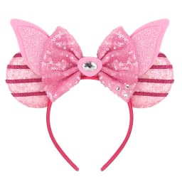 Disney Castle Mickey Mouse Ears Headband Sequins Bow Girls Cosplay Hairband Adult/Kids Party Gift Children Hair Accessories