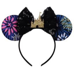 Disney Castle Mickey Mouse Ears Headband Sequins Bow Girls Cosplay Hairband Adult/Kids Party Gift Children Hair Accessories