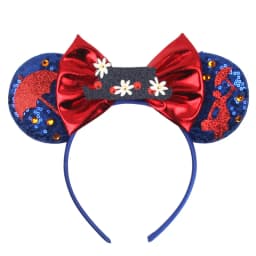 Disney Castle Mickey Mouse Ears Headband Sequins Bow Girls Cosplay Hairband Adult/Kids Party Gift Children Hair Accessories