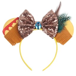 Disney Castle Mickey Mouse Ears Headband Sequins Bow Girls Cosplay Hairband Adult/Kids Party Gift Children Hair Accessories