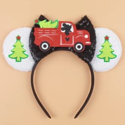 Disney Castle Mickey Mouse Ears Headband Sequins Bow Girls Cosplay Hairband Adult/Kids Party Gift Children Hair Accessories