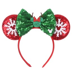 Disney Castle Mickey Mouse Ears Headband Sequins Bow Girls Cosplay Hairband Adult/Kids Party Gift Children Hair Accessories