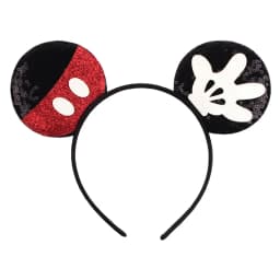 Disney Castle Mickey Mouse Ears Headband Sequins Bow Girls Cosplay Hairband Adult/Kids Party Gift Children Hair Accessories