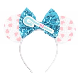 Disney Castle Mickey Mouse Ears Headband Sequins Bow Girls Cosplay Hairband Adult/Kids Party Gift Children Hair Accessories