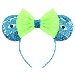 Disney Castle Mickey Mouse Ears Headband Sequins Bow Girls Cosplay Hairband Adult/Kids Party Gift Children Hair Accessories