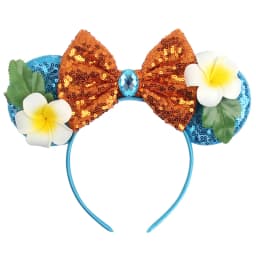 Disney Castle Mickey Mouse Ears Headband Sequins Bow Girls Cosplay Hairband Adult/Kids Party Gift Children Hair Accessories