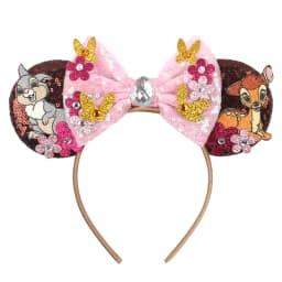 Disney Castle Mickey Mouse Ears Headband Sequins Bow Girls Cosplay Hairband Adult/Kids Party Gift Children Hair Accessories