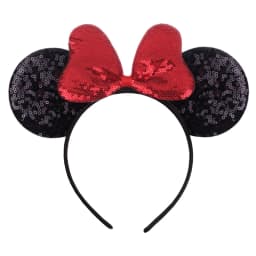 Disney Castle Mickey Mouse Ears Headband Sequins Bow Girls Cosplay Hairband Adult/Kids Party Gift Children Hair Accessories