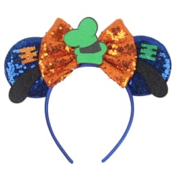 Disney Castle Mickey Mouse Ears Headband Sequins Bow Girls Cosplay Hairband Adult/Kids Party Gift Children Hair Accessories