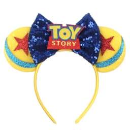 Disney Castle Mickey Mouse Ears Headband Sequins Bow Girls Cosplay Hairband Adult/Kids Party Gift Children Hair Accessories