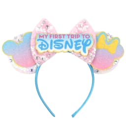Disney Castle Mickey Mouse Ears Headband Sequins Bow Girls Cosplay Hairband Adult/Kids Party Gift Children Hair Accessories