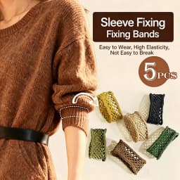 5Pcs Shirt Sleeve Holder, Elastic Mesh Sleeve Fixer Bands, Anti-slip Clip Arm Cuffs Strap Multi-Use Headband For Daily Use