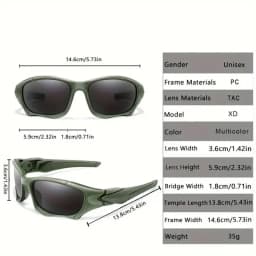 New Outdoor Sports Polarized Sunglasses Men Curve Cutting Frame Stress-Resistant Lens Shield Sun Glasses Wome Driving
