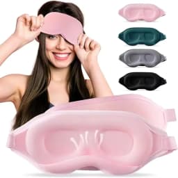 Breathable Eyepatch 3D Contoured Cup Blindfold Concave Molded Night Sleep Eye Mask 100% Light Blocking Soft Eye Cover for Travel